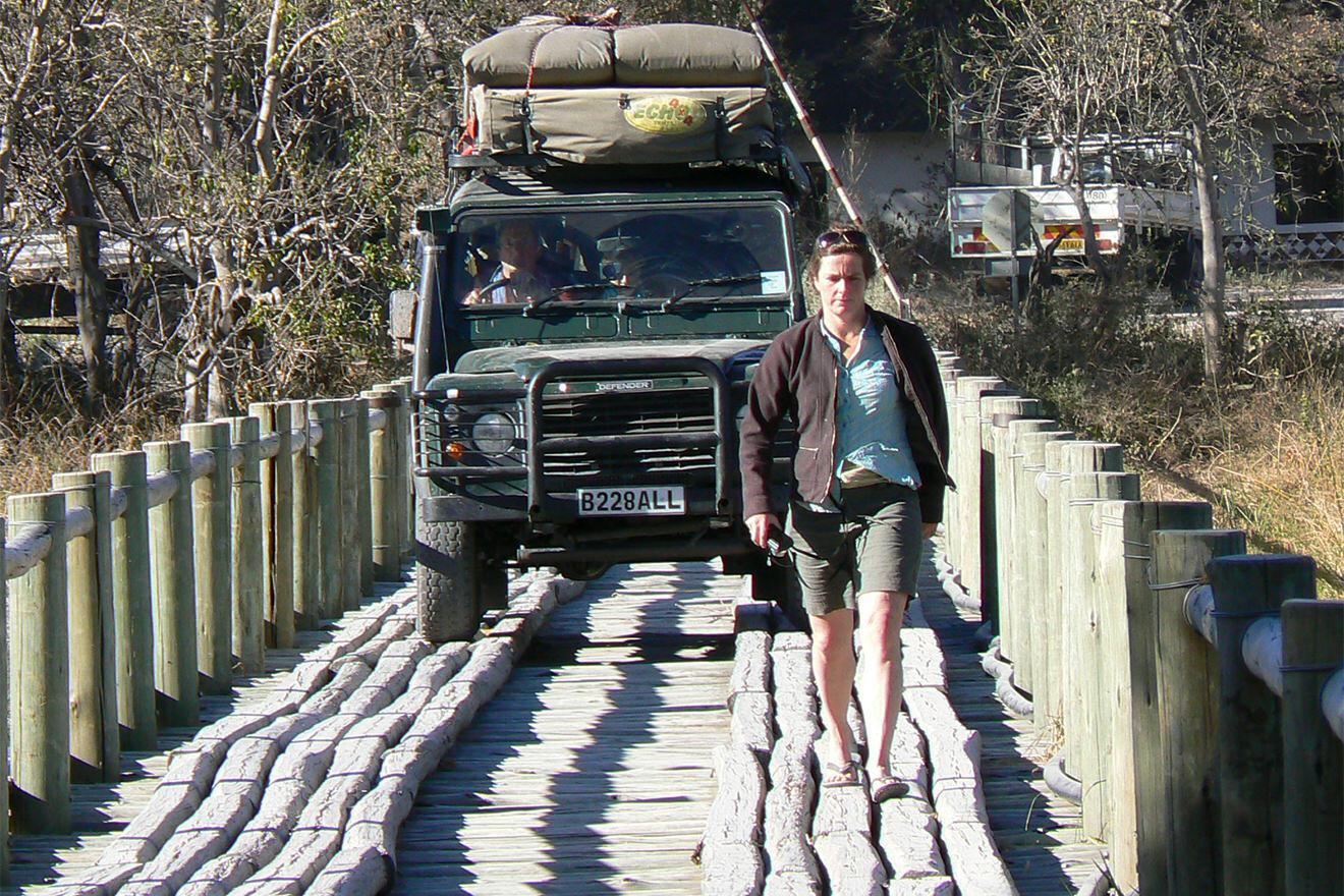 Crossing a bridge on a self drive holiday