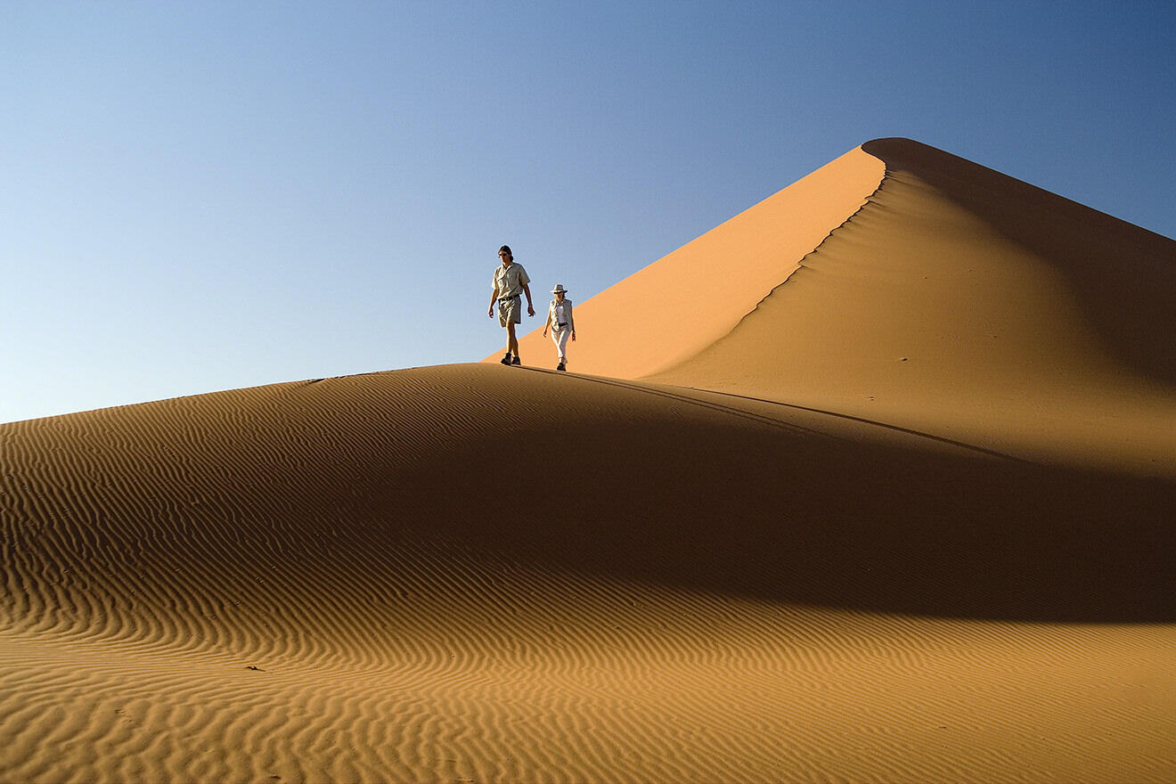Walking in the dunes, Sossusvlei & Namib Desert